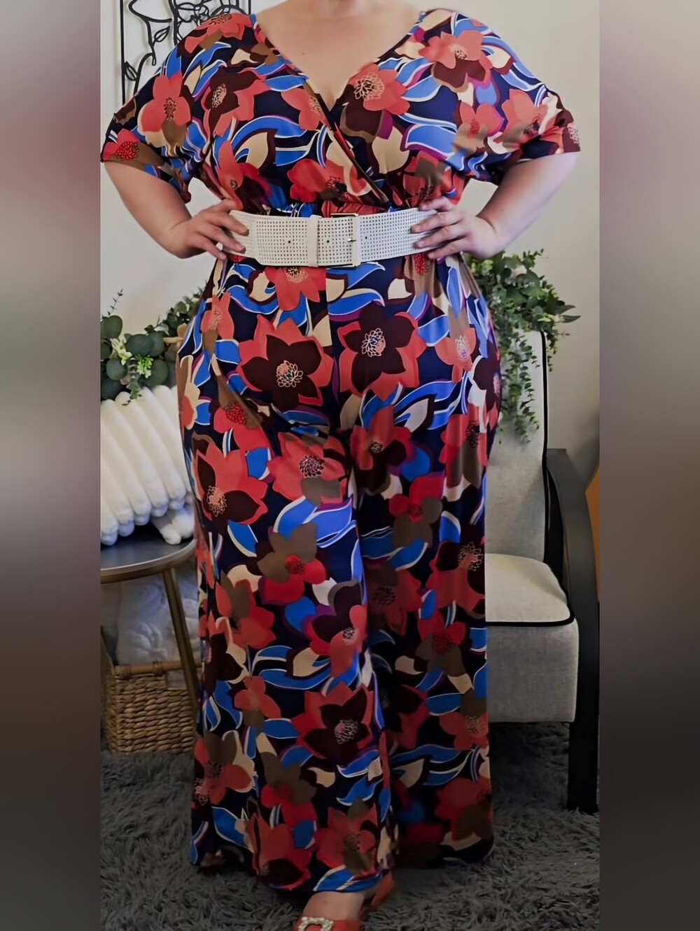 Curvysense Sienna Bloom Flow Jumpsuit